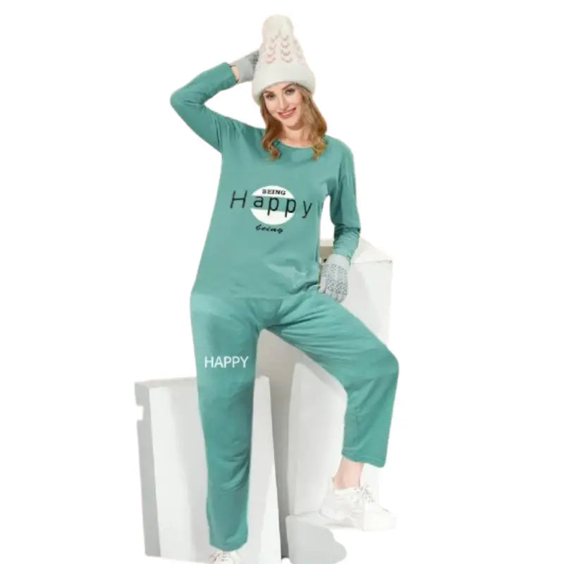 Ladies Warm Sleepwear  for Winter | Shirt Pajama set for Winter