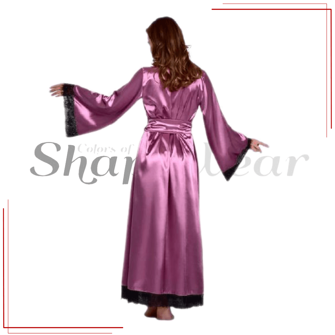 Latest Design Bridal Long Night Gown With Belt For Women