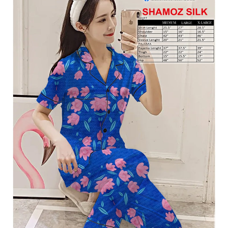 Night suit for Women  with Half Sleeves|Latest Branded Shirt Pajama set