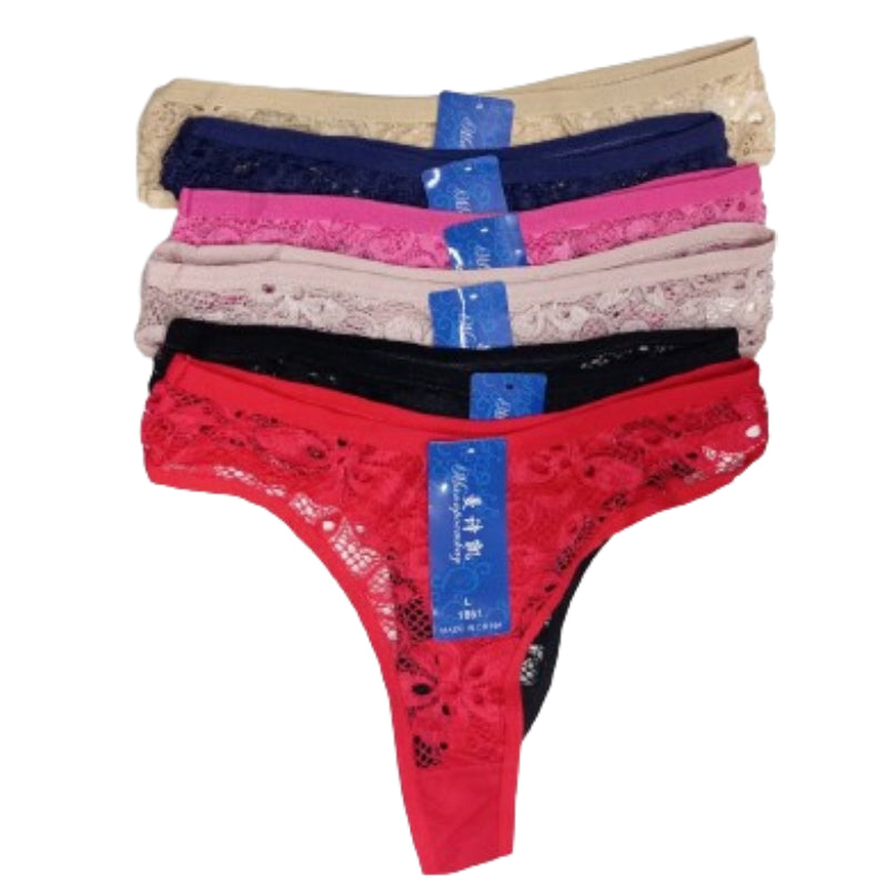 Pack of 3 Sexy Lace panty for ladies T Shape | Ladies Cotton Panties
