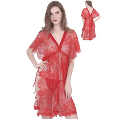 Plus Size Sexy Nightdress for Women G-string | Lace Net Lingerie for Women