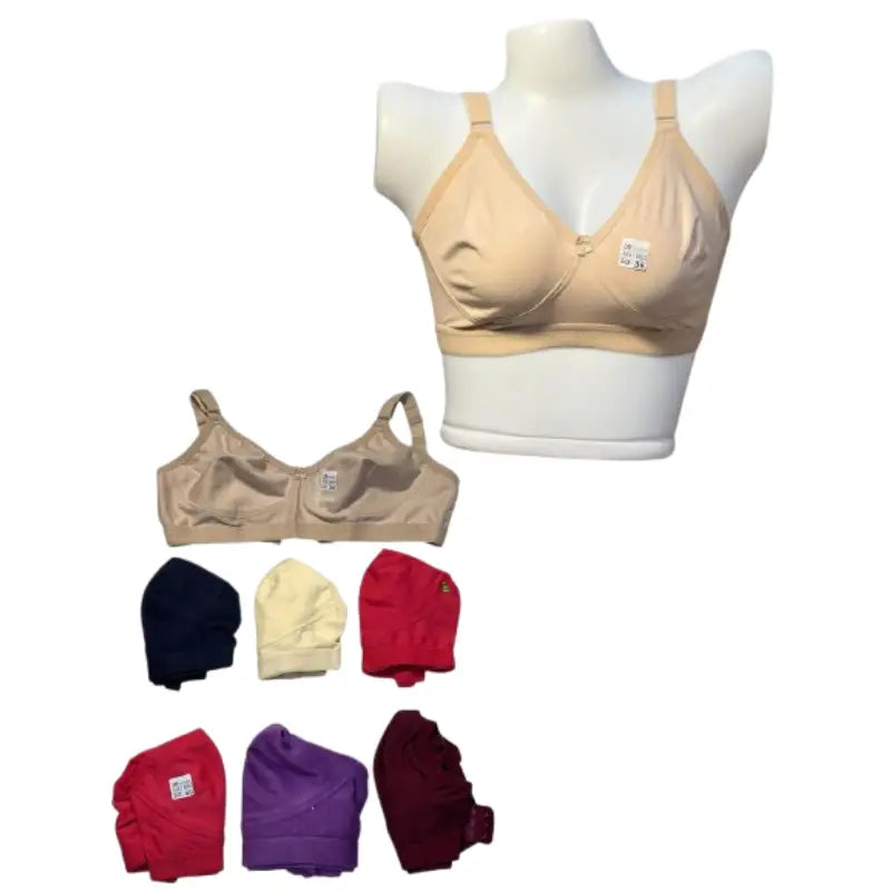 Seamless Cotton Bras for Women | Wireless, Lightly Padded, Everyday Comfort | Adjustable Fit | Plain C Mould Collection