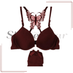 Sexy Lady Push Up Lingerie Bra Set | Butterfly Back Latest Style Bra Panty Set