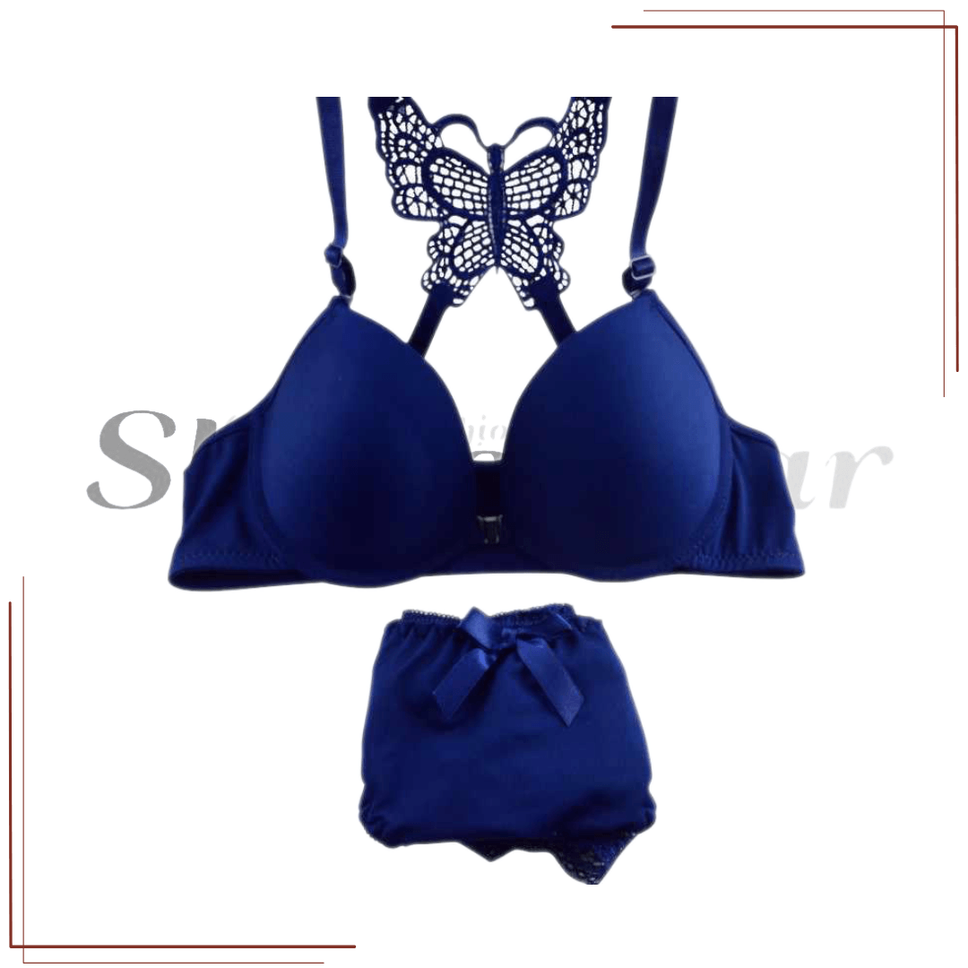 Sexy Lady Push Up Lingerie Bra Set | Butterfly Back Latest Style Bra Panty Set