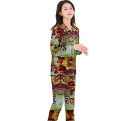 Linen Nightwear For Women | Floral Print Cord Set For Women Nightdress Latest Floral Design