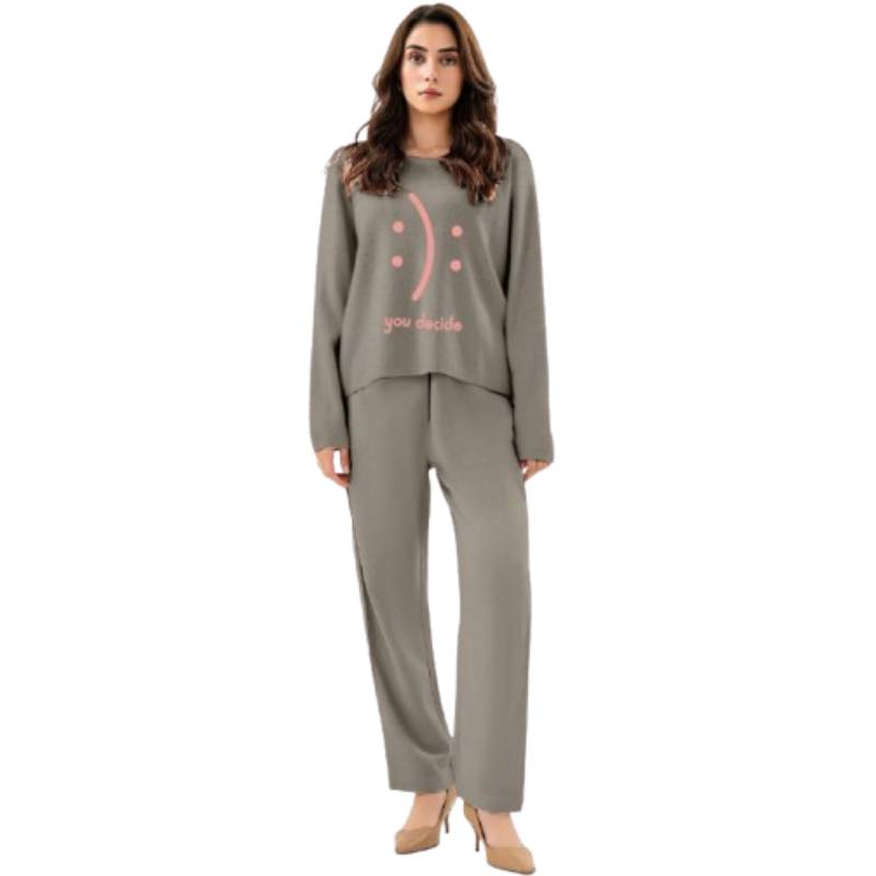 Women's 2 Piece Velvet Fleece Long Sleeve Pullover|Top and Pants Lounge Sleepwear Set