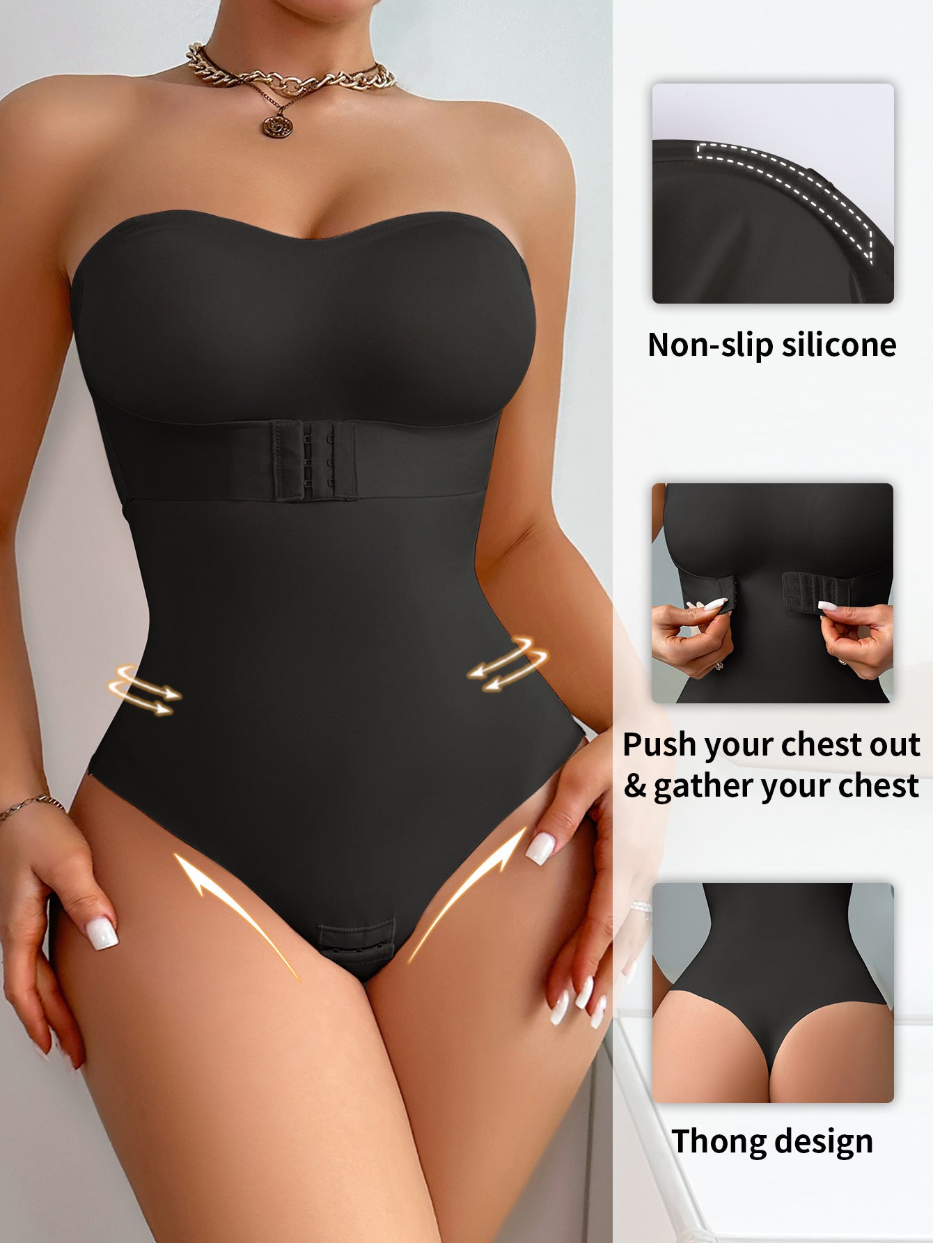 Traceless Invisible Shoulder Straps For Waist Shaping And Tight Fitting Underwear