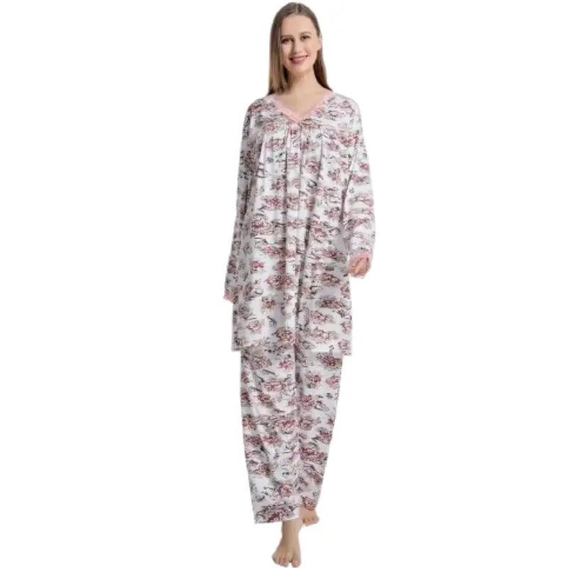 Best Women's Classic Jersey Cotton Ditsy Floral Print Pyjama Set