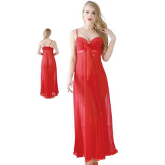 Full nighty dress,Night gown for girls, silky and net,premium stuff and quality