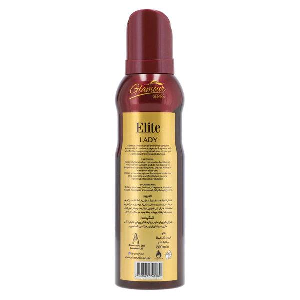 Glamour series Deodorant Elite 200ml Ladies Body spray