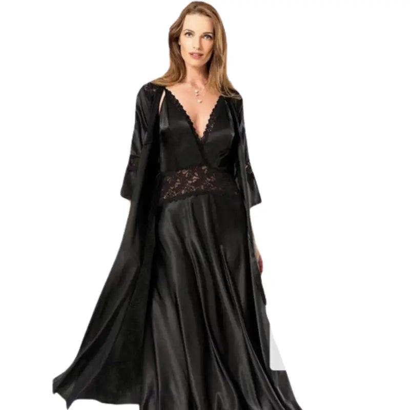 Ladies Stylish 2pc Long silk gown design