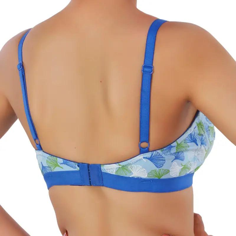 Printed cotton non padded floral Bra