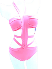 Strappy Bandage Monokini Swimsuit Women In A Backless Three Point Swimsuit 3x Womens Lingerie