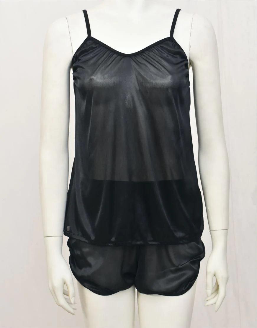 Women Cami Set | Silk Camisole Shorts Set Sleepwear For Women