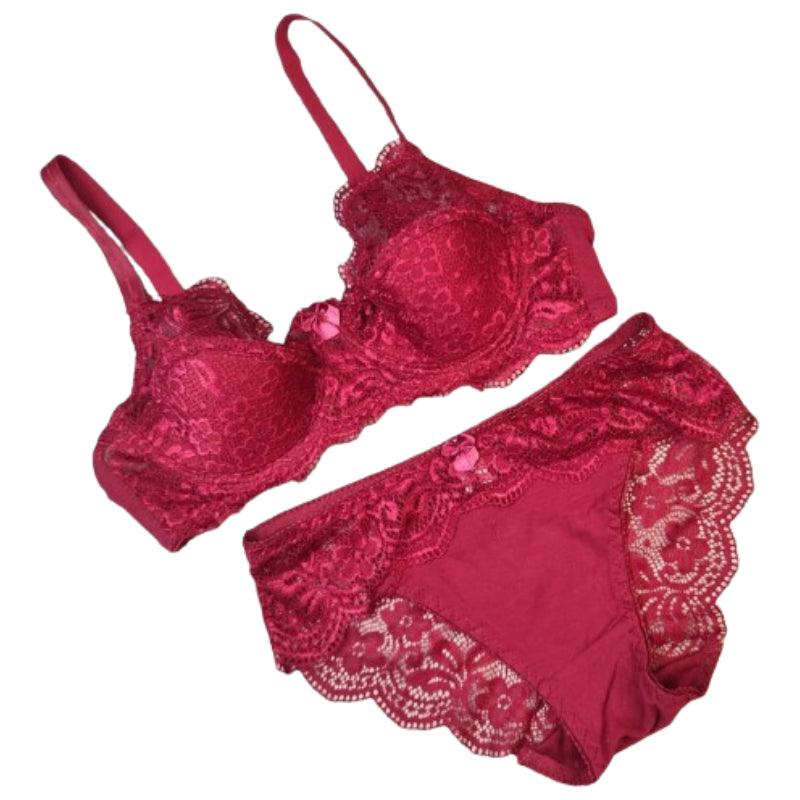 Women's Floral Lace Sexy Shortie Panty Lingerie Set