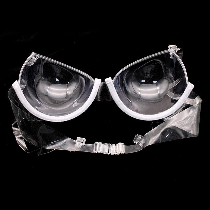 Women's Transparent Push Up Bra Reusable Ultra-thin Clear Straps Invisible Underwear Backless Bralette Top Lingerie