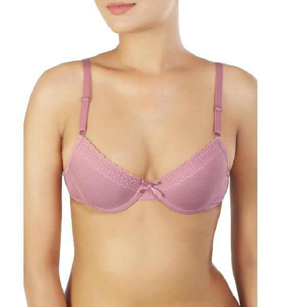 Pack Of 6 Cotton Bra With Lycra Straps For Women & Teenagers – Purple - Teenager  Bra