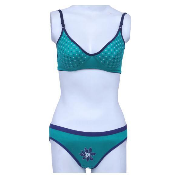 Blue Lily Bra Panty Set