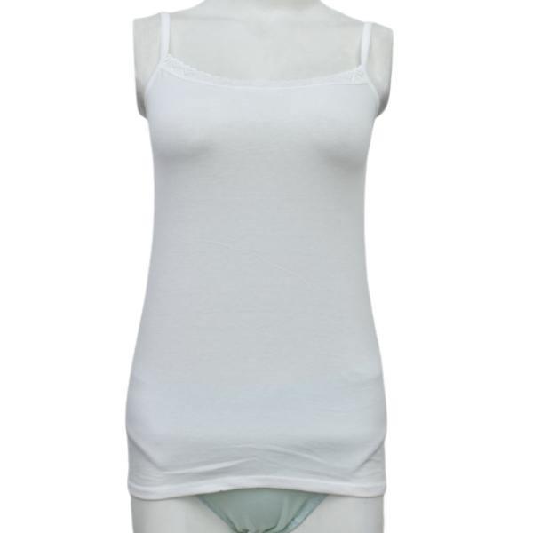Body Hugging Stretchable Cotton Camisole With Lace For Women