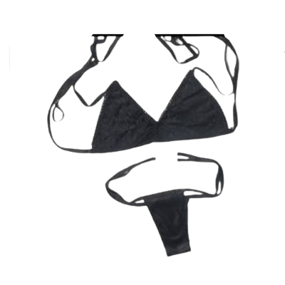 Bridal 6 Pc Stylish Gown Black Nighty Set