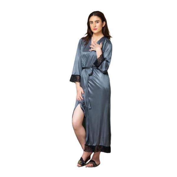 Bridal Nighty Set Women Silk Nighty Set 3Pcs Nightwear Set for Women