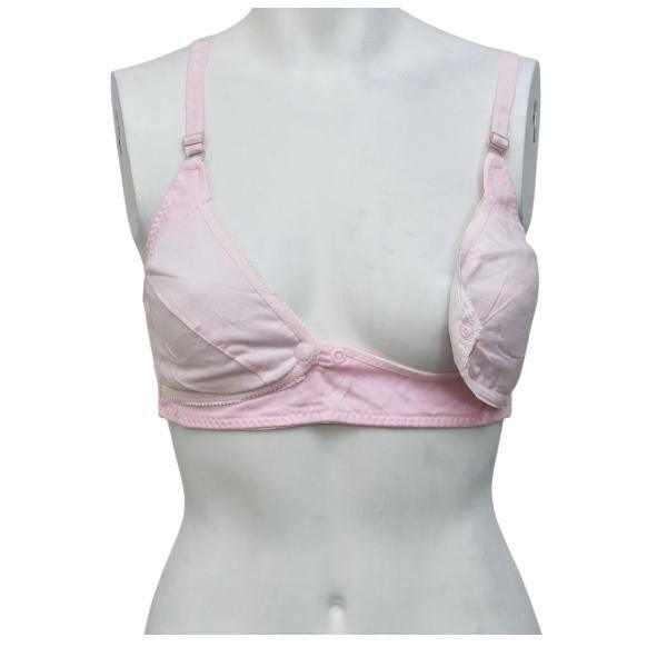 Buttoned Cups Non Padded Nursing Bra