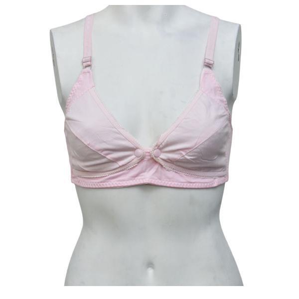 Buttoned Cups Non Padded Nursing Bra