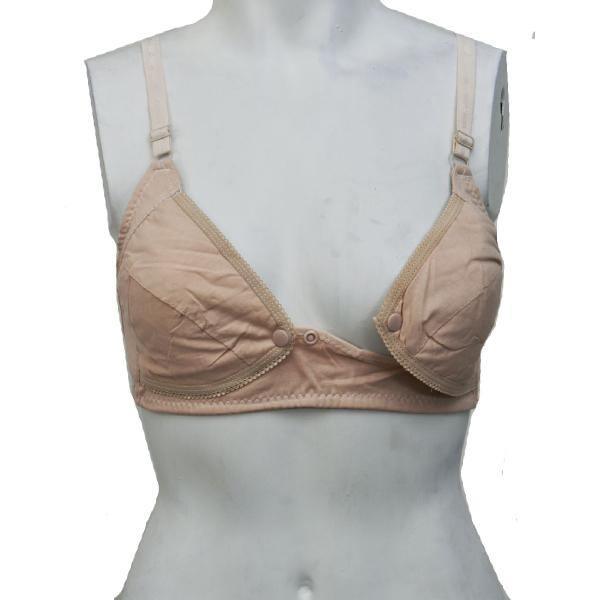 Buttoned Cups Non Padded Nursing Bra