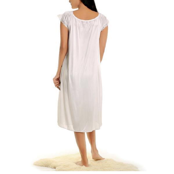 Cap Sleeves Mid-Calf Length Nighty