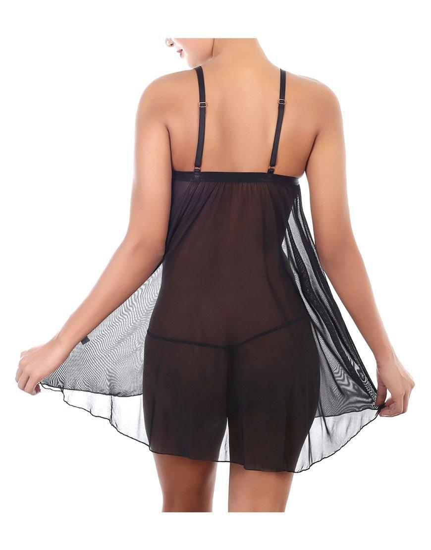 Cheap lingerie online Lace & Mesh Baby-doll with G-String