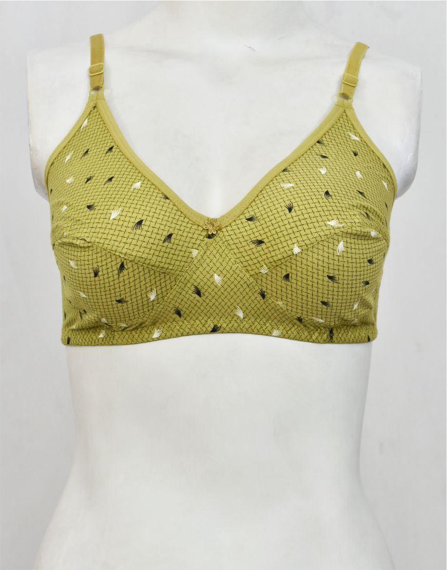 Cotton Bra Best Wireless Bra Dandelion Printed Stretchable Cotton Bra Plus Size Bra