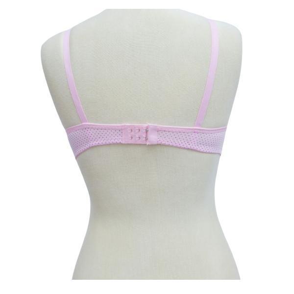 Cotton Bra Tiny Dots Bra Wirefree Padded Push Up Bra Full Coverage Cotton Bra