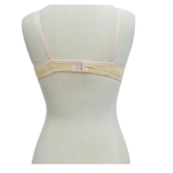 Cotton Bra Tiny Dots Bra Wirefree Padded Push Up Bra Full Coverage Cotton Bra