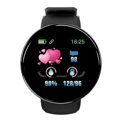 D18 Smart Watch with Heart Rate Blood Pressure O2 Monitor for women & Men