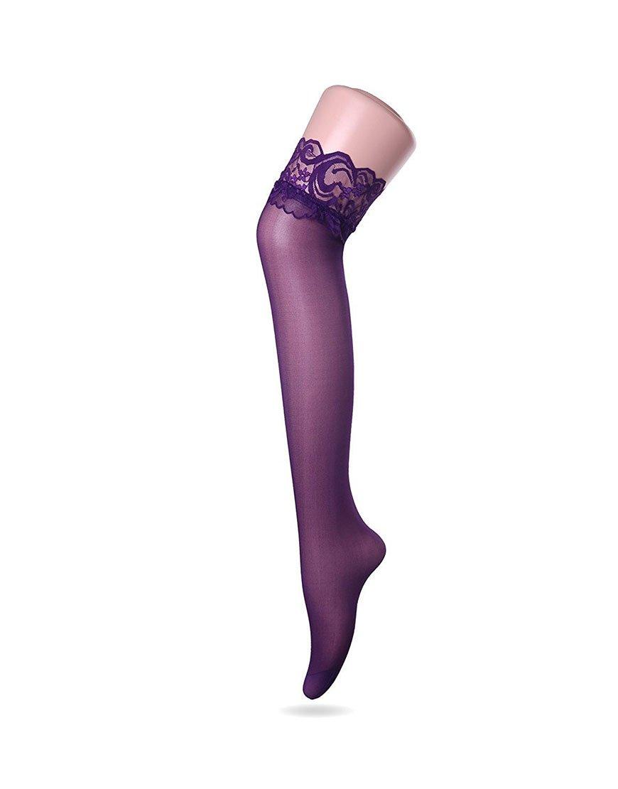 Delicate Lace Thigh High Silk Stocking