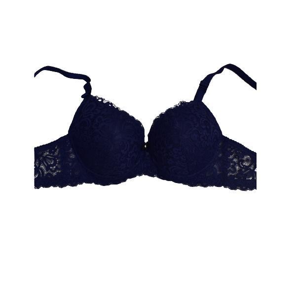 Ladies Demi Cup Padded Bra Elegant Lace Padded Front Open Bra –