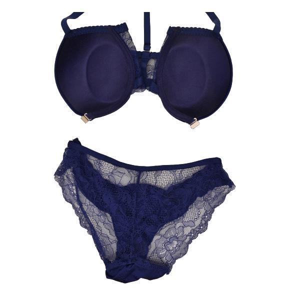 Fancy Front Opening Magnet Buckle Closure Bra Panty Set