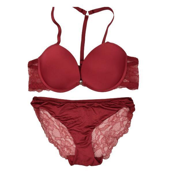 Fancy Front Opening Magnet Buckle Closure Bra Panty Set