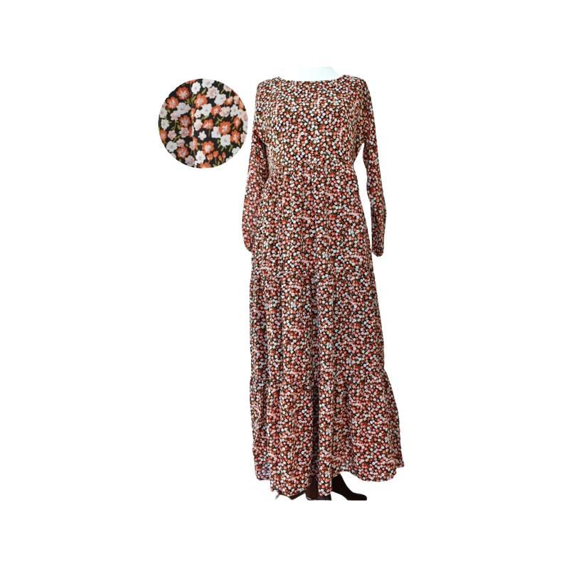 Floral chiffon maxi dress with sleeves Easter maxi dress Maxi dress design Georgette