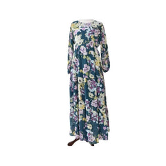 Floral maxi dress with sleeves Easter maxi dress Floral Print Maxi with Jacket