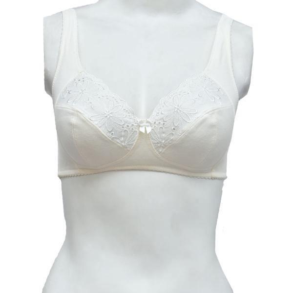 Front Embroidered Elegant Cotton Bra