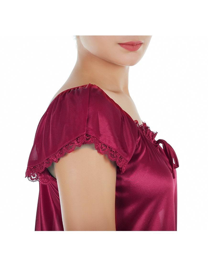 Full Length Cap Sleeve Nighty