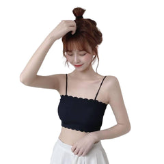 Tube Tops Bra Lace Crop Top for Girls Floral Harness Solid