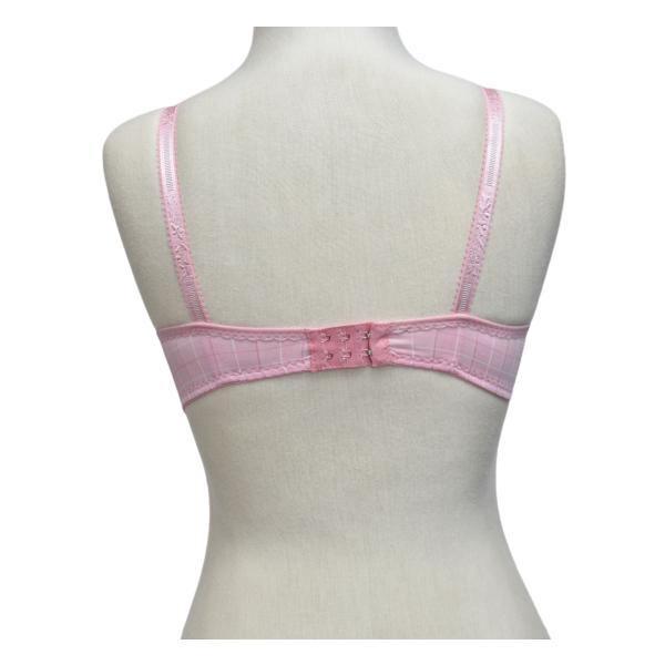 Glossy Check Print Girl Bra