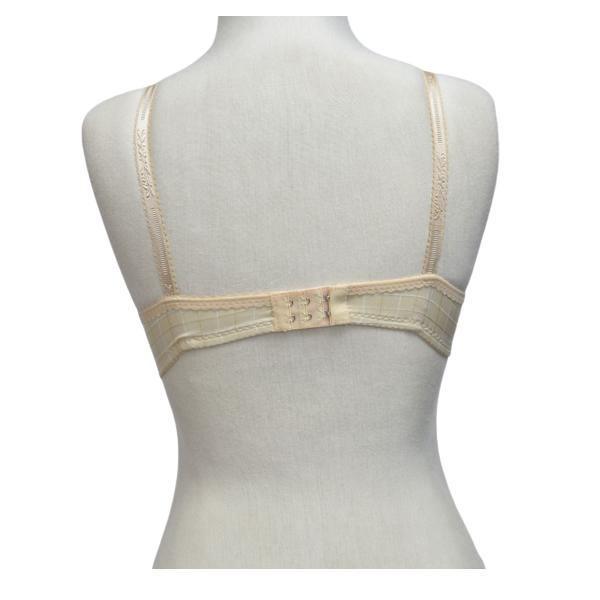 Glossy Check Print Girl Bra