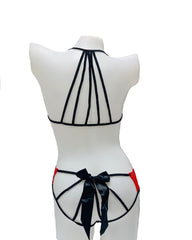 Ladies bra and panties G-String Thong Transparent Bra Set