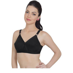 Ladies Bra Pushup Non Padded Wire Free Cotton Bra Soft Breathable Full Cup Everyday Cotton Bra For Women