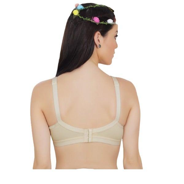 Ladies Bra Pushup Non Padded Wire Free Cotton Bra Soft Breathable Full Cup Everyday Cotton Bra For Women