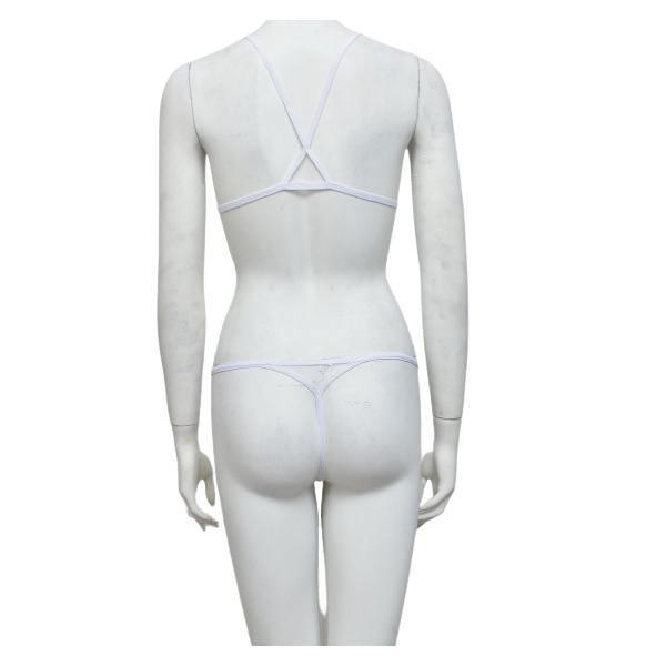 Ladies Fancy Net Bra Panty Set Crisscross Back See Through Bra Panty Set