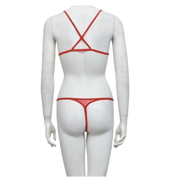 Ladies Fancy Net Bra Panty Set Crisscross Back See Through Bra Panty Set